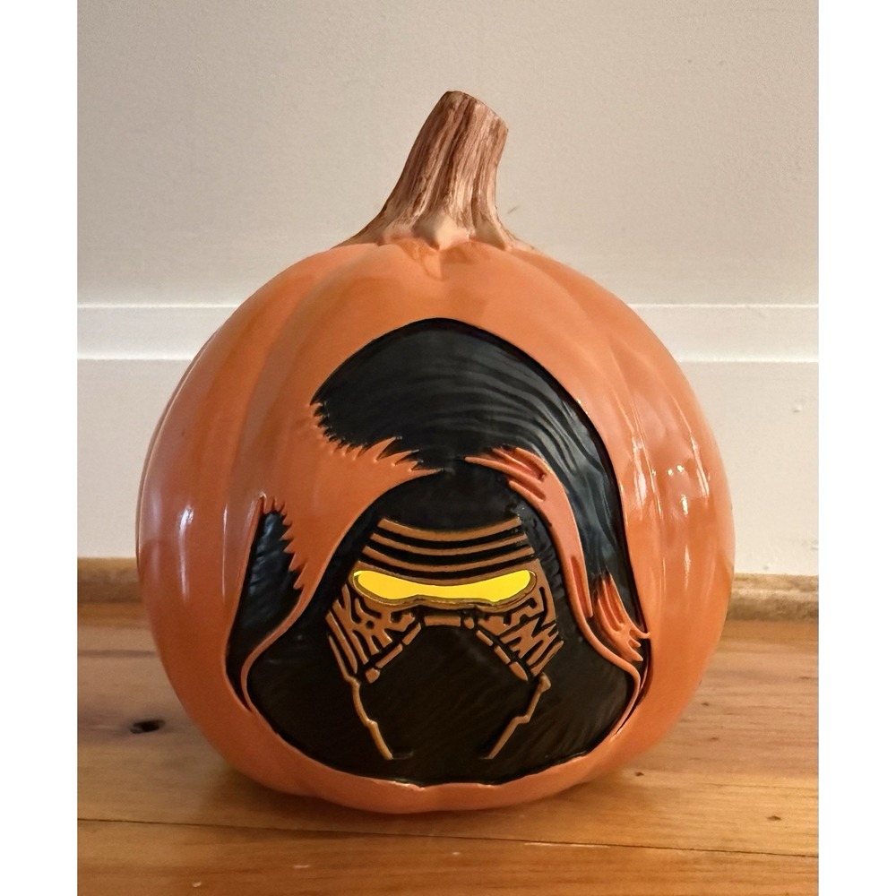 Star Wars Kylo Ren Halloween Light Up Pumpkin 2017 Lucasfilm Seasons - Works